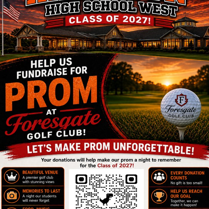 Hamilton HS prom Pledge Drive flyer